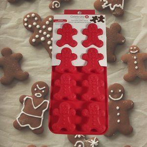 Gingerbread Man Silicone Candy Mold Chocolate Melts Winter Clay Heat Resistant